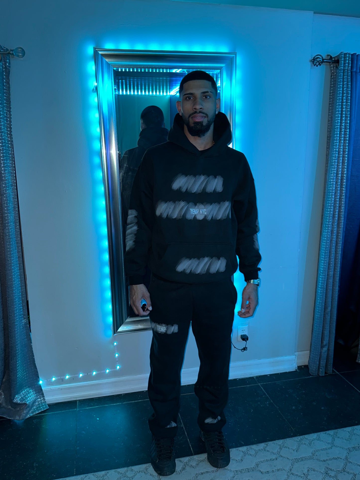 BLACK TEMP HOODIE