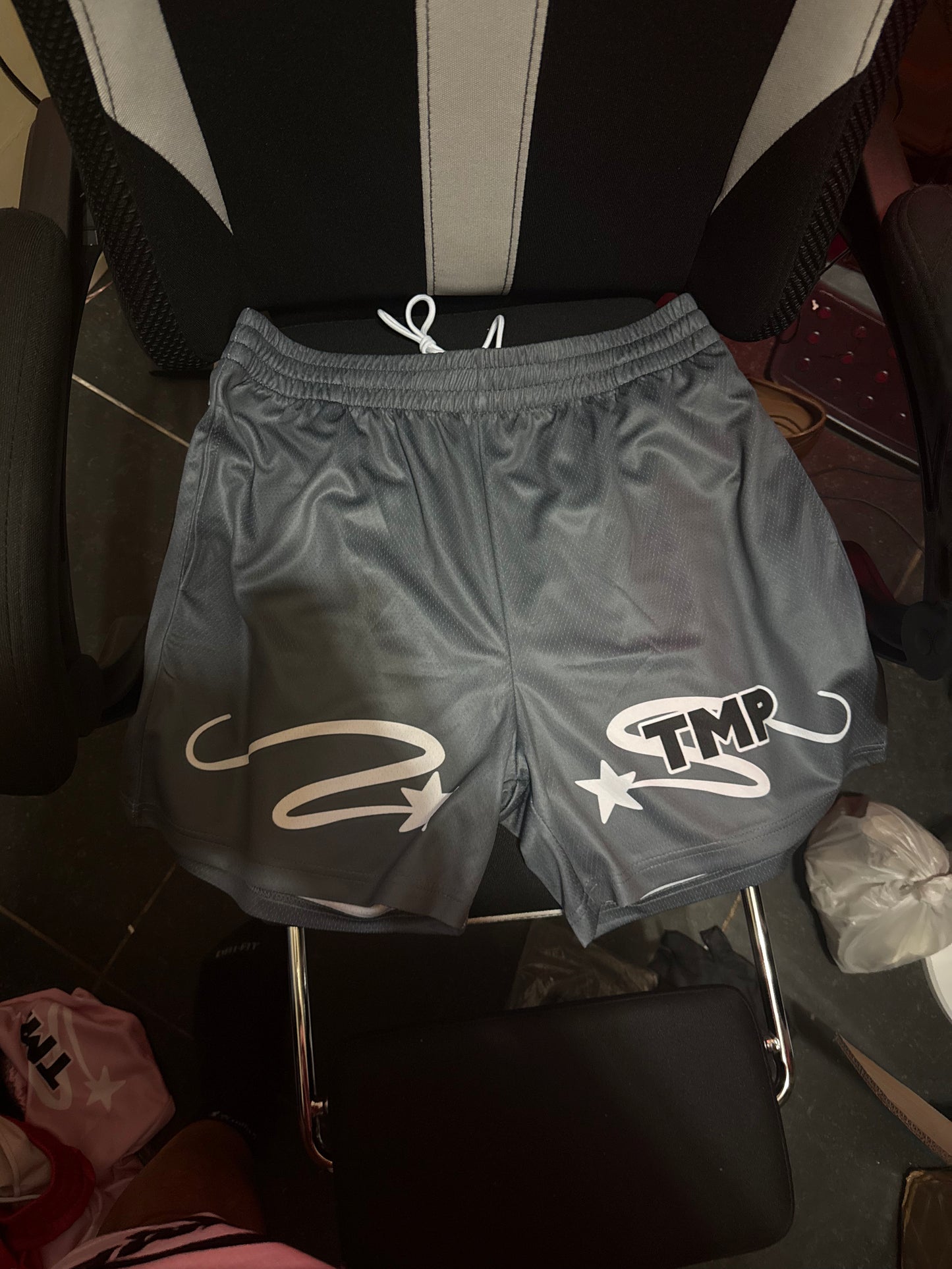 GREY TEMP SHORTS
