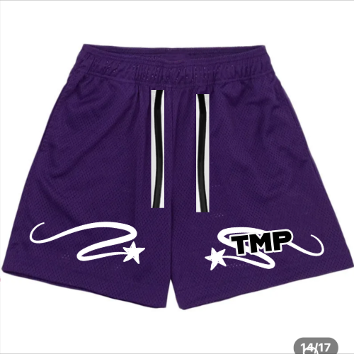 PURPLE TEMP SHORTS