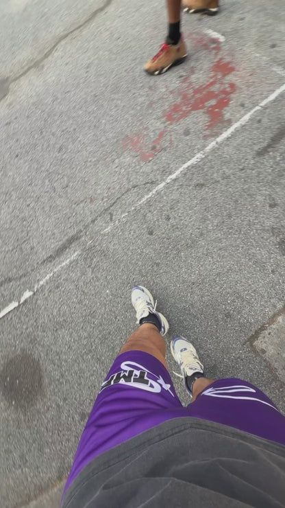 PURPLE TEMP SHORTS